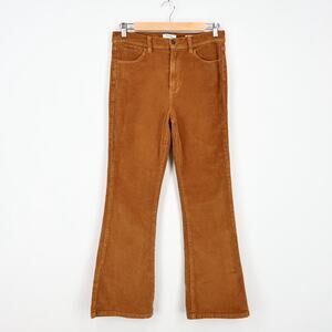 Kensie Jeans The Savannah High-Rise Corduroy Stretch Flare Pant Brown Size 6/28